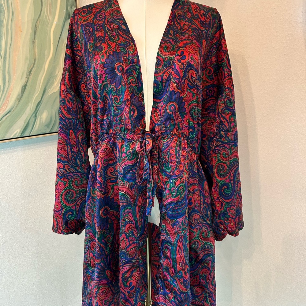 Vintage Victoria's Secret Colorful Paisley Robe